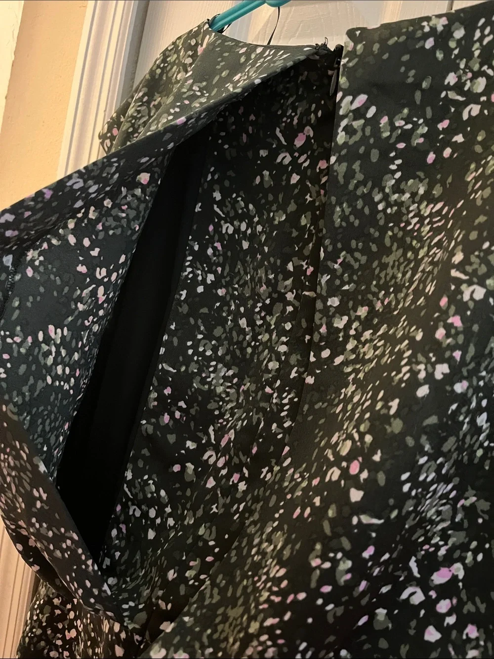 Banana Republic Sleeveless Dark Green Floral Blouson Waist Dress